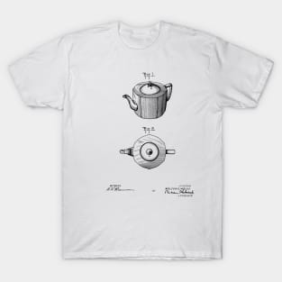 Teapot Vintage Patent Hand Drawing T-Shirt